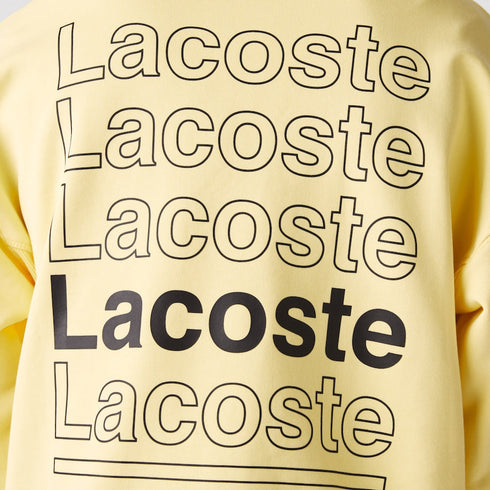 LACOSTE LIVE Loose Fit Crew Neck Print Fleece Sweatshirt